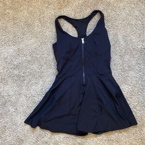 Popflex Black Match Point Zip Up Dress